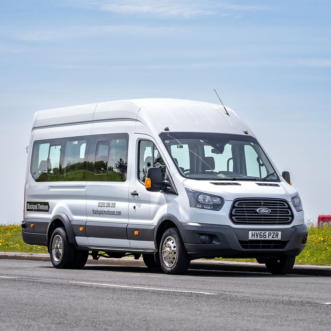 Blackpool Minibuses 16 seater vehicles are the perfect transport solution for your travels anywhere in the UK.